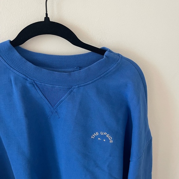 The Upside Blue Dominique Crew Neck - Picture 2 of 6